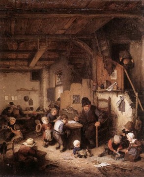  genre - The School Master Dutch genre painters Adriaen van Ostade